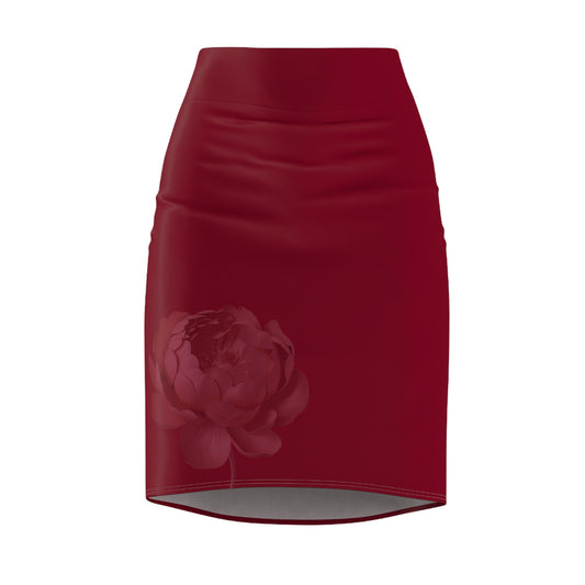 Burgundy Pencil Skirt